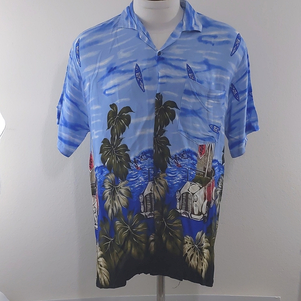 Clearwater short sleeve Hawaiian graphic shirt L